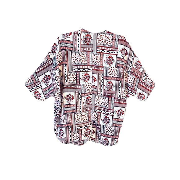 Harlowe & Graham Cardigan Boho Hi Low Womens Size XS Floral Aztec - Picture 3 of 9